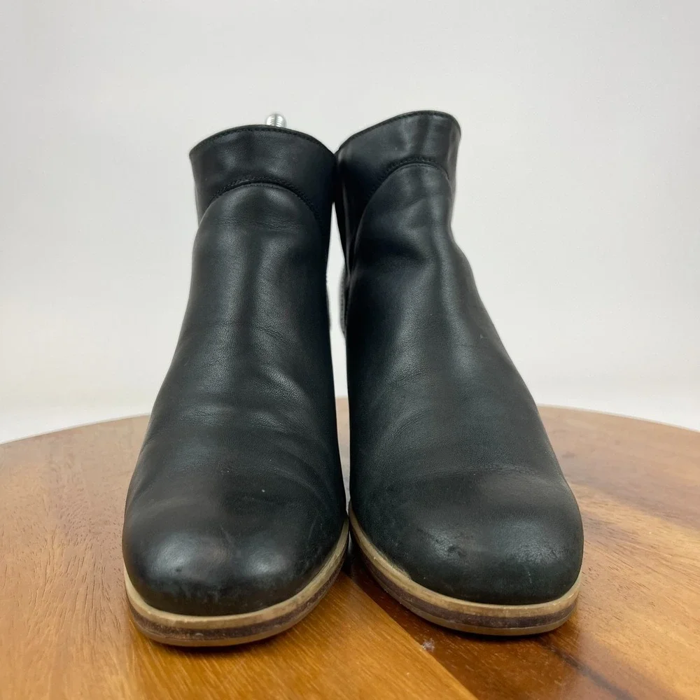 Womens Rachel Comey Mars Black Leather Heeled Ankle Booties Boots Size 6.5 M GUC